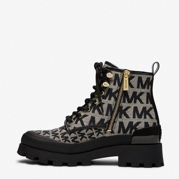 MICHAEL Michael Kors Payton Logo Jacquard Combat Boot - Picture 2 of 7